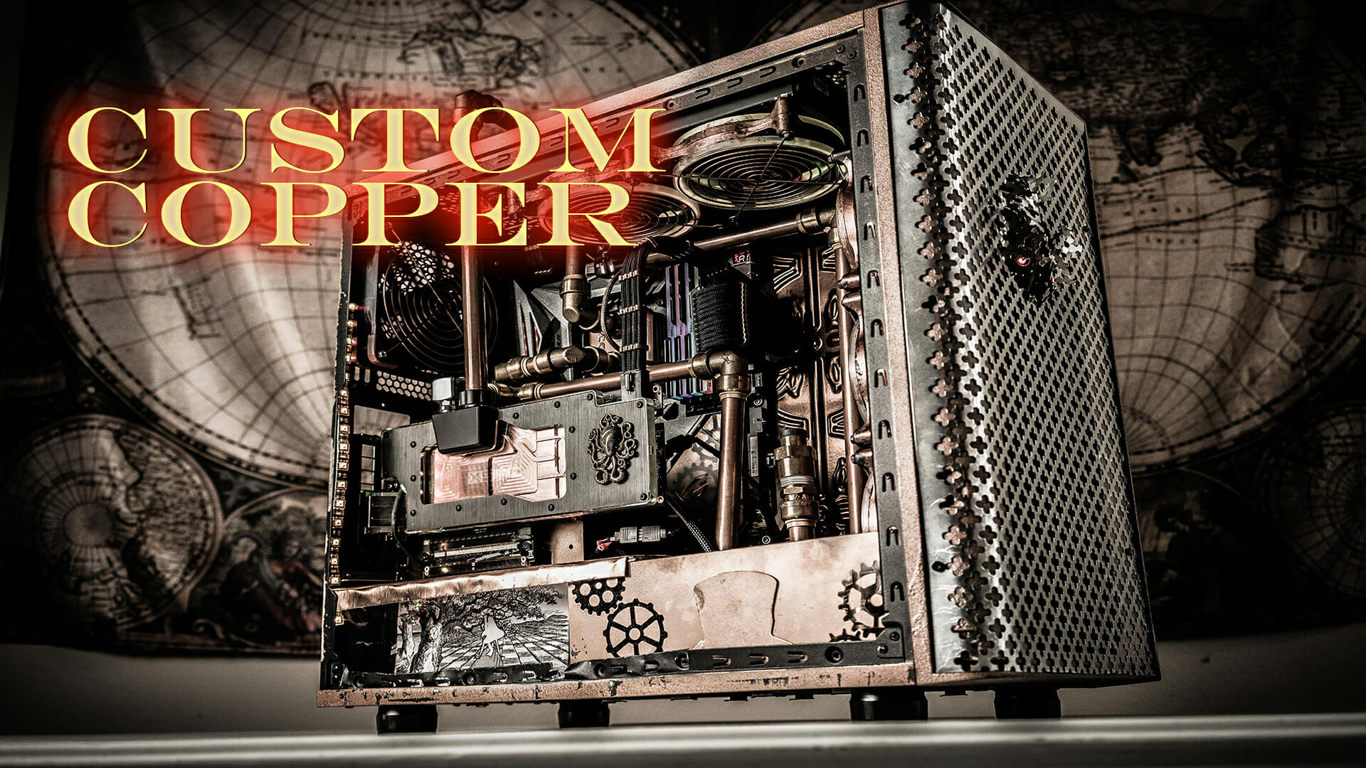 custom copper watercooling pc mod art computer