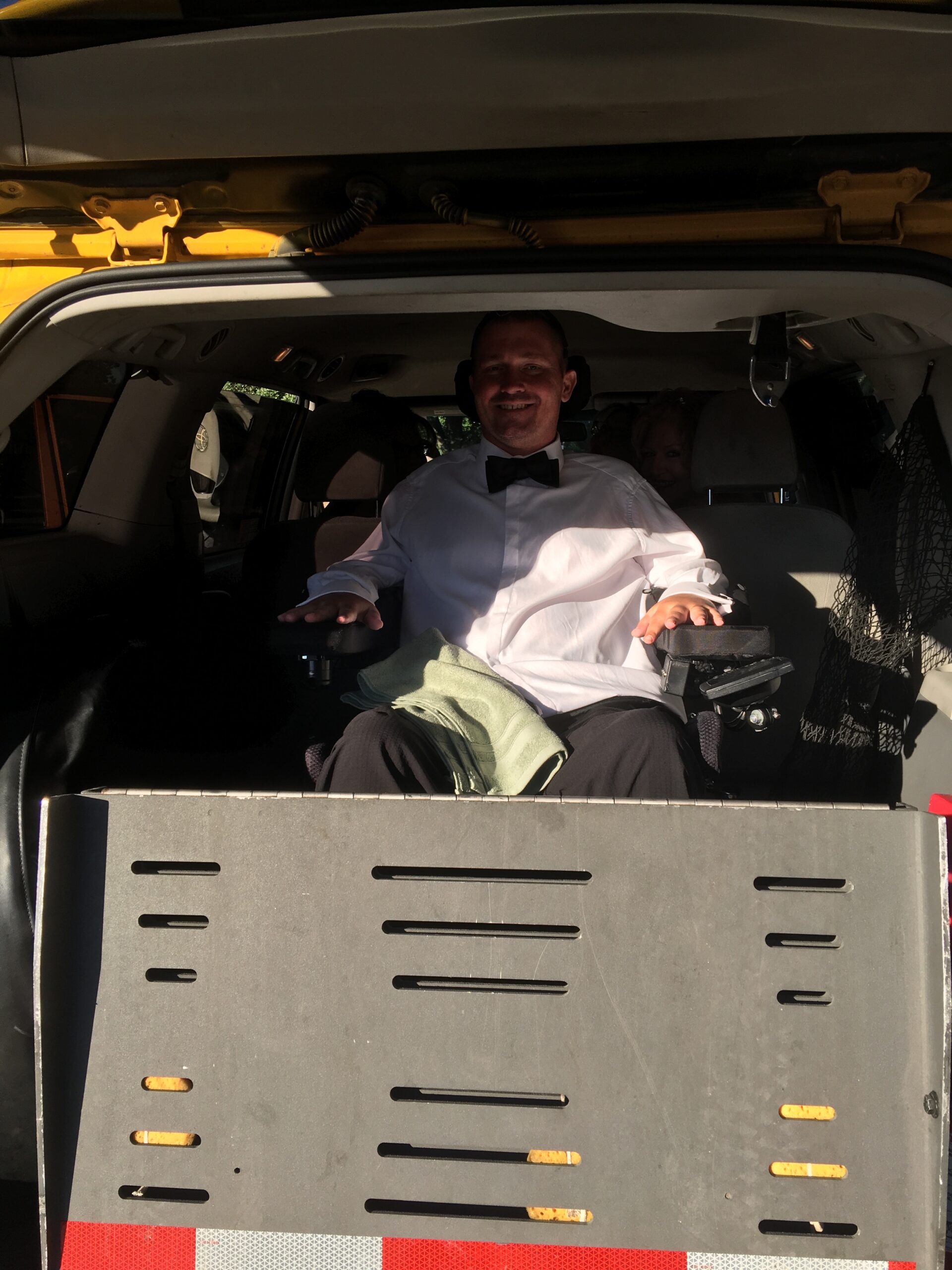 Charlie Merritt during accessible travel
